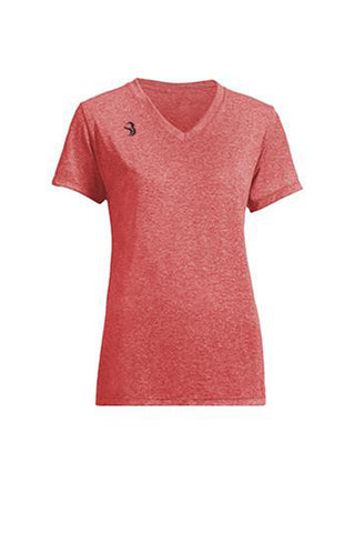 SD STRONG™ Women's DriWick™ V-neck Red Heather